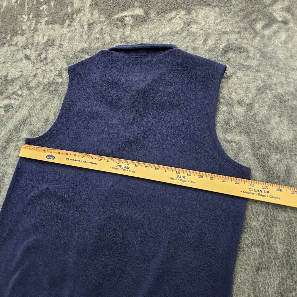Duluth Trading co fleece vest mens size large navy blue full zip 88320 soft - Picture 8 of 9